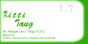 kitti taug business card